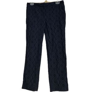 Ann Taylor Women’s Devin Slim Tailored Ankle Black Eyelet Pants Size-6P